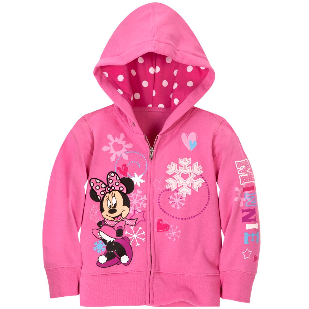 Snowflake Fleece Minnie Mouse Hoodie for Girls