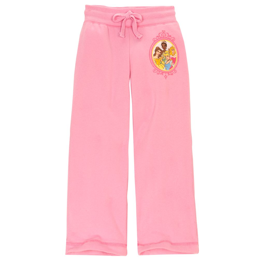 Pink Fleece Disney Princess Pants for Girls
