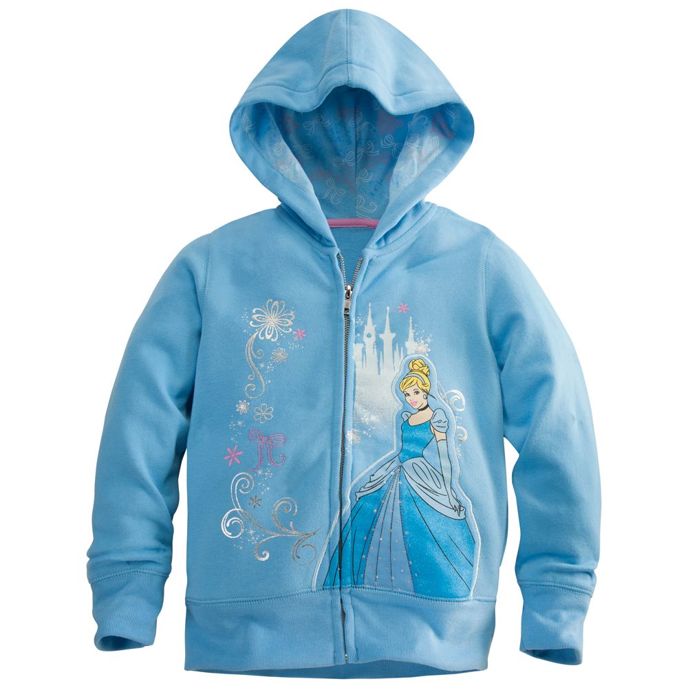 Zip Fleece Cinderella Hoodie for Girls