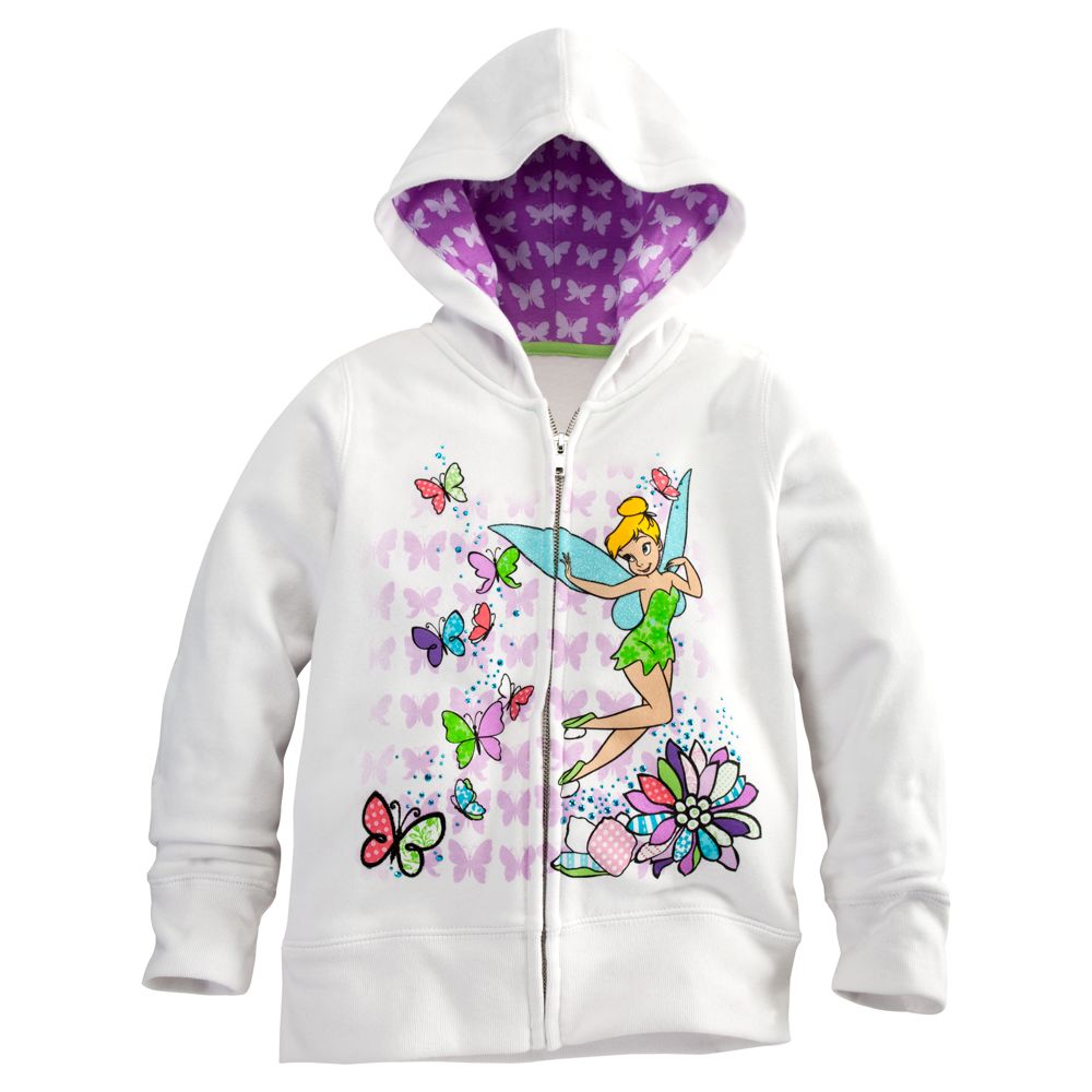 Zip Fleece Tinker Bell Hoodie for Girls