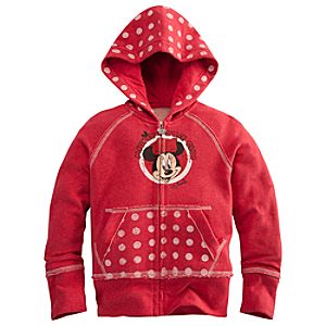 Zip Fleece The Mickey Mouse Club Minnie Mouse Hoodie for Girls