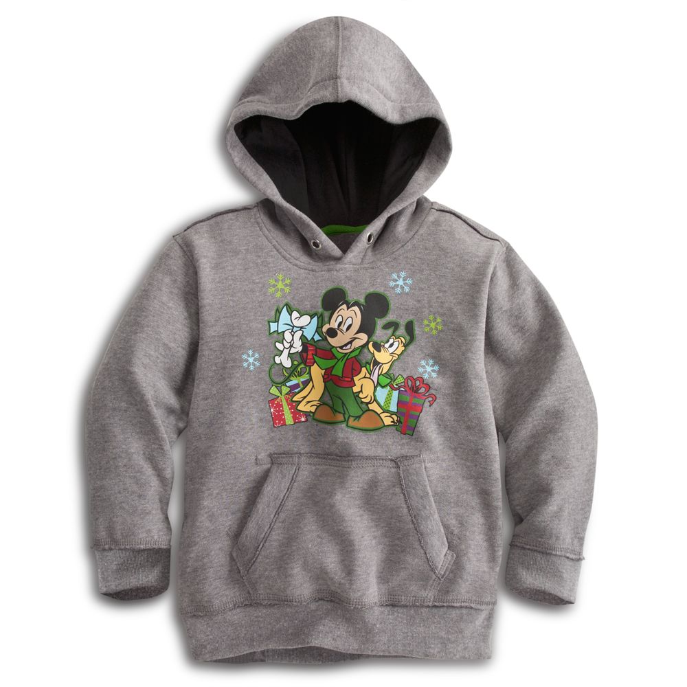 Holiday Pullover Fleece Pluto and Mickey Mouse Hoodie for Boys