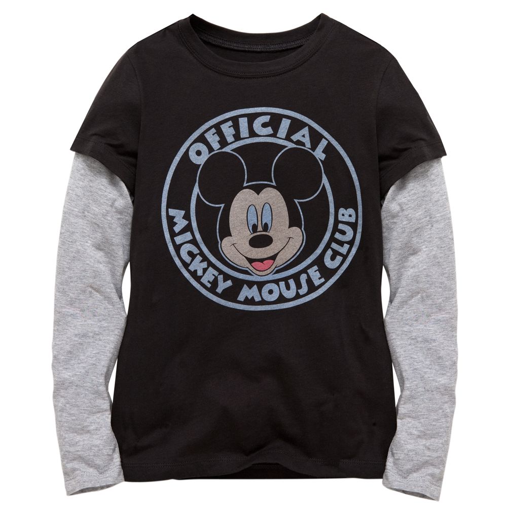 Double-Up Long Sleeve Mickey Mouse Tee for Girls