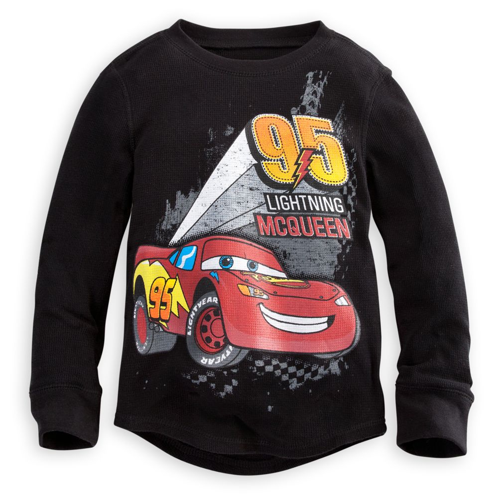 Long Sleeve Thermal Lightning McQueen Tee for Boys