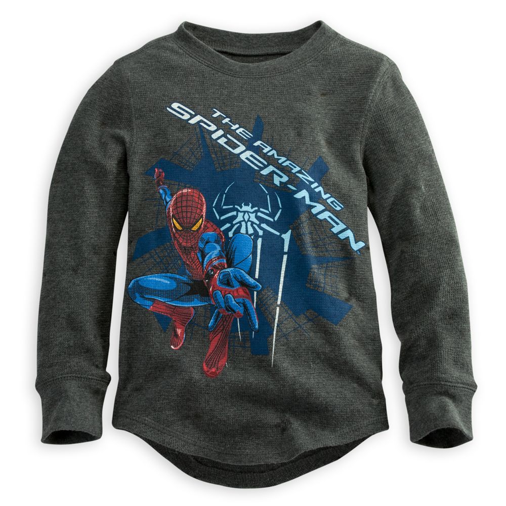 Long Sleeve Thermal Spider-Man Tee for Boys