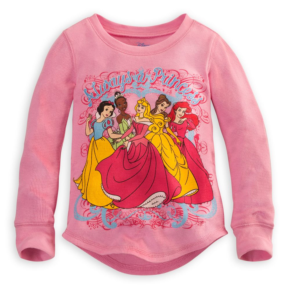 Long Sleeve Thermal Disney Princess Tee for Girls
