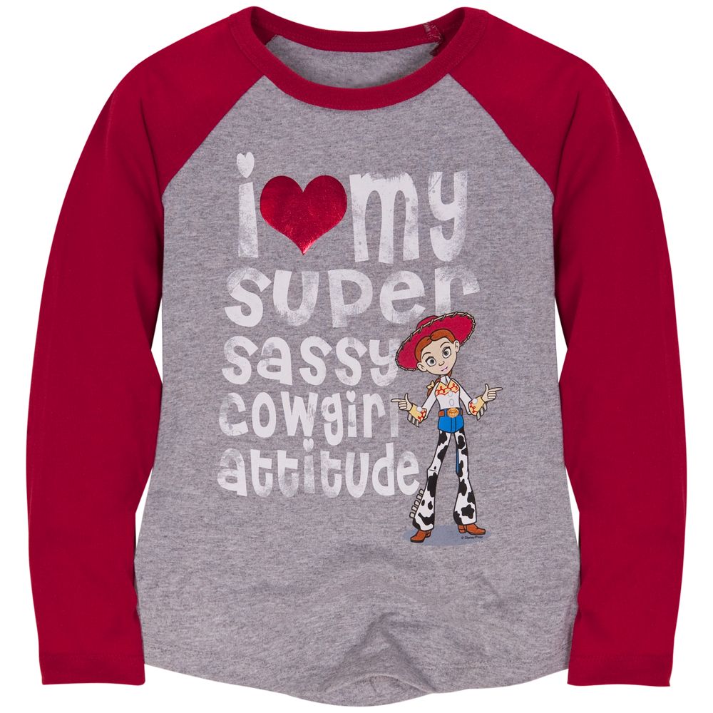 Raglan Long Sleeve Toy Story Jessie Tee for Girls -- Made with Organic Cotton