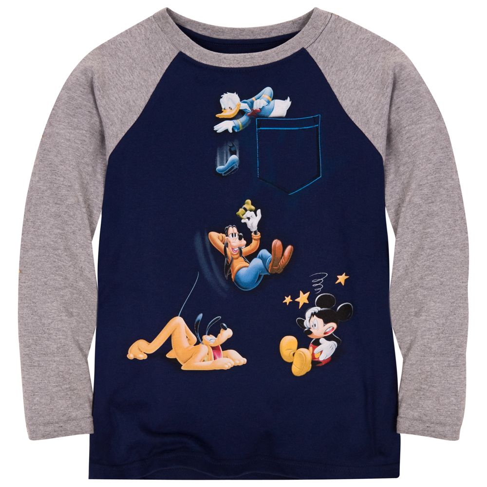 Raglan Long Sleeve Mickey Mouse Tee for Boys -- Made with Organic Cotton