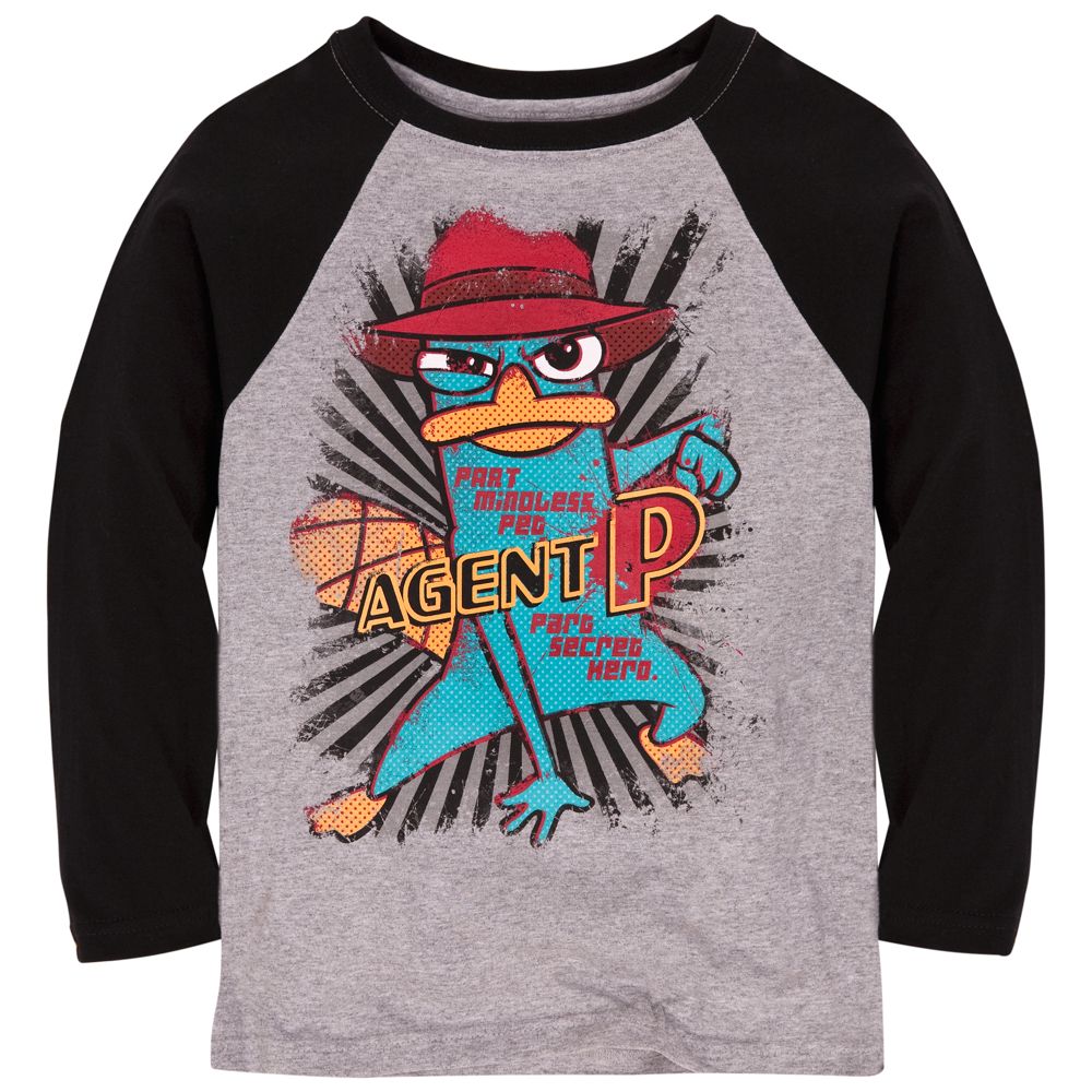 Raglan Long Sleeve Agent P Tee for Boys -- Made with Organic Cotton
