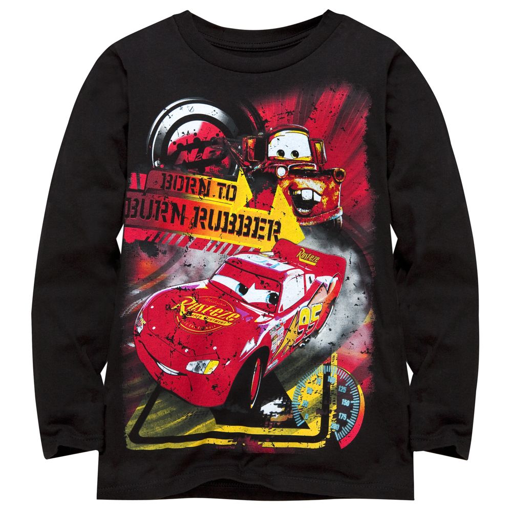 Long Sleeve Mater and Lightning McQueen Tee for Boys -- Made With Organic Cotton