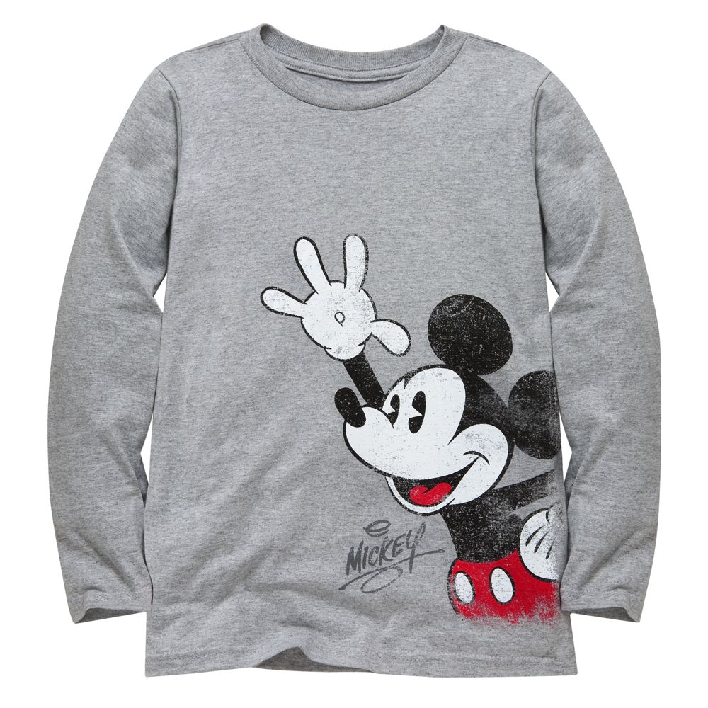 Long Sleeve Mickey Mouse Tee for Kids -- Made With Organic Cotton