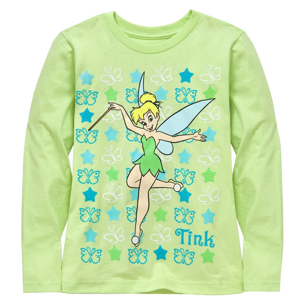 Long Sleeve Tinker Bell Tee for Girls -- Made With Organic Cotton