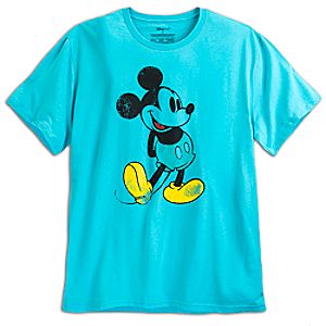 Mickey Mouse Classic Tee for Men - Aqua - Plus Size