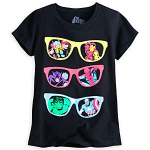 Marvel Comics Super Heroes Tee for Girls by Mighty Fine
