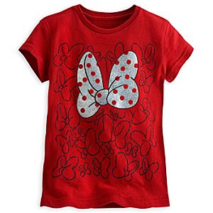 Minnie Mouse Metallic Bow Tee for Girls