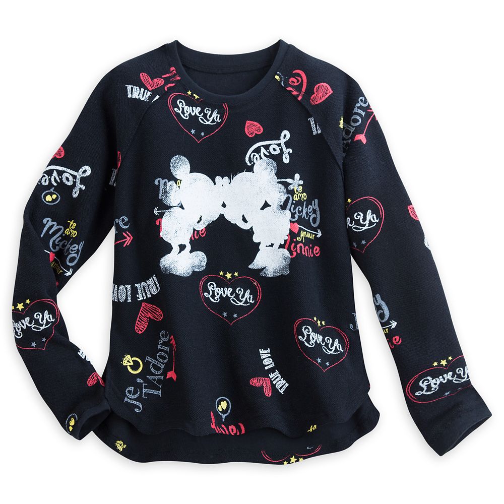 Mickey and Minnie Mouse Pullover Top for Women - ''I Love Mickey'' Collection