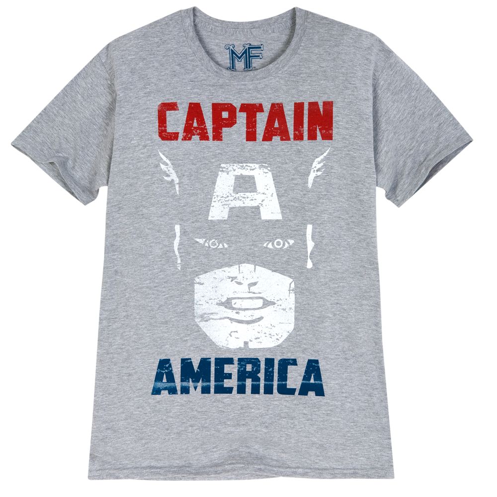 Captain America Tee by Mighty Fine for Adults