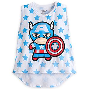 Captain America Tank Tee for Women by Mighty Fine