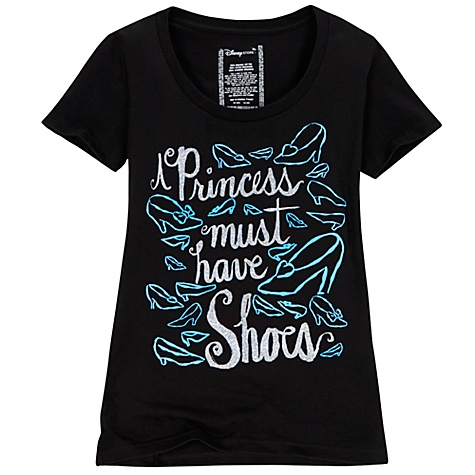 Organic Cotton ''A Princess Must Have Shoes'' Disney Princess Tee for Women