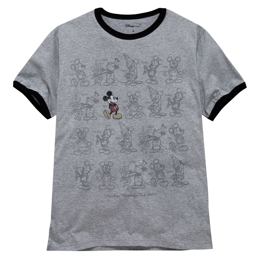 Ringer Mickey Through the Years Mickey Mouse Tee for Men