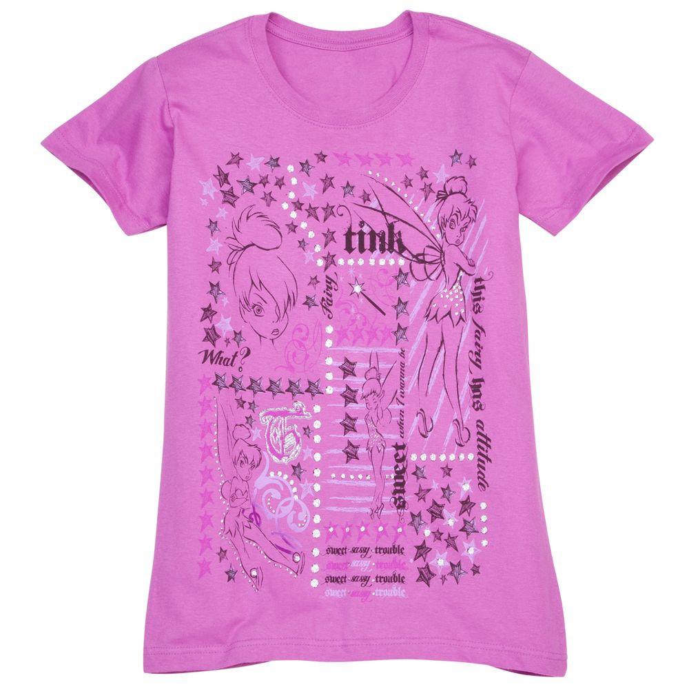 Collage Tinker Bell Tee for Women -- Made With Organic Cotton
