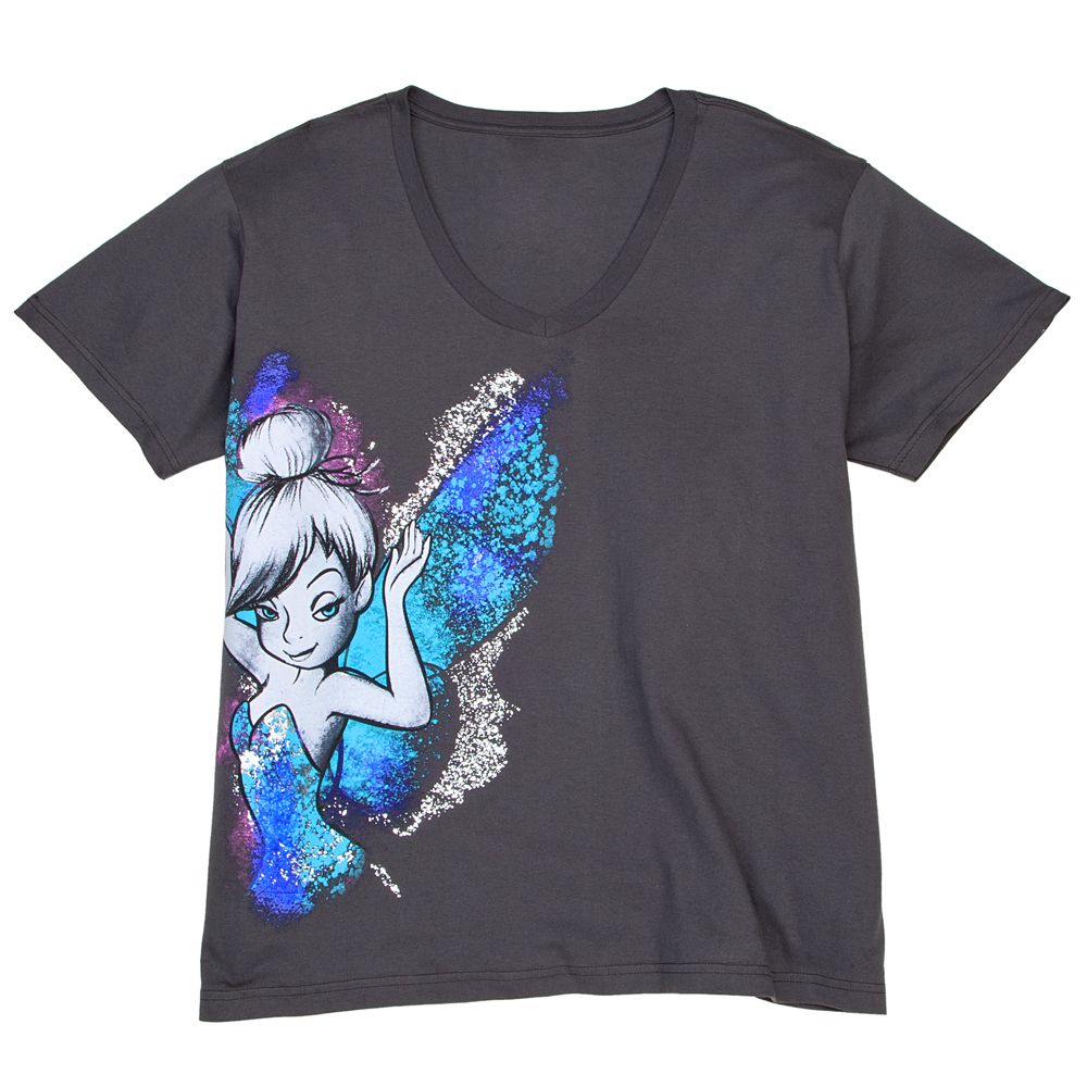 V-Neck Pixie Dust Tinker Bell Tee for Women -- Plus Size -- Made With Organic Cotton