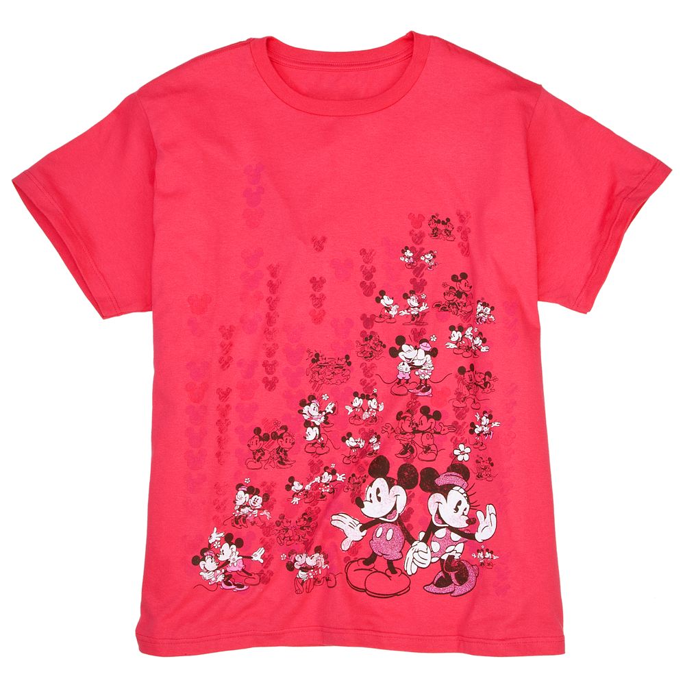 Collage Art Minnie and Mickey Tee for Women -- Plus Size -- Made With Organic Cotton