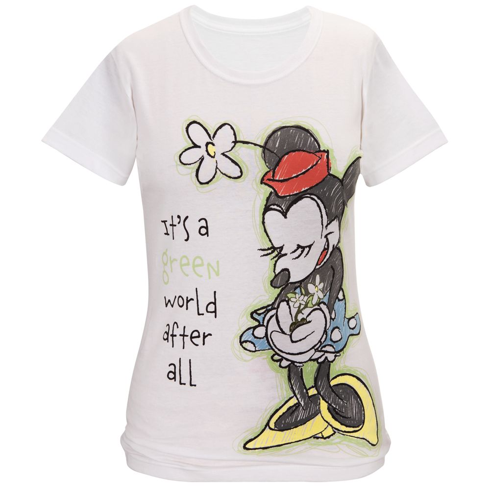 Its A Green World After All Minnie Mouse Tee for Women