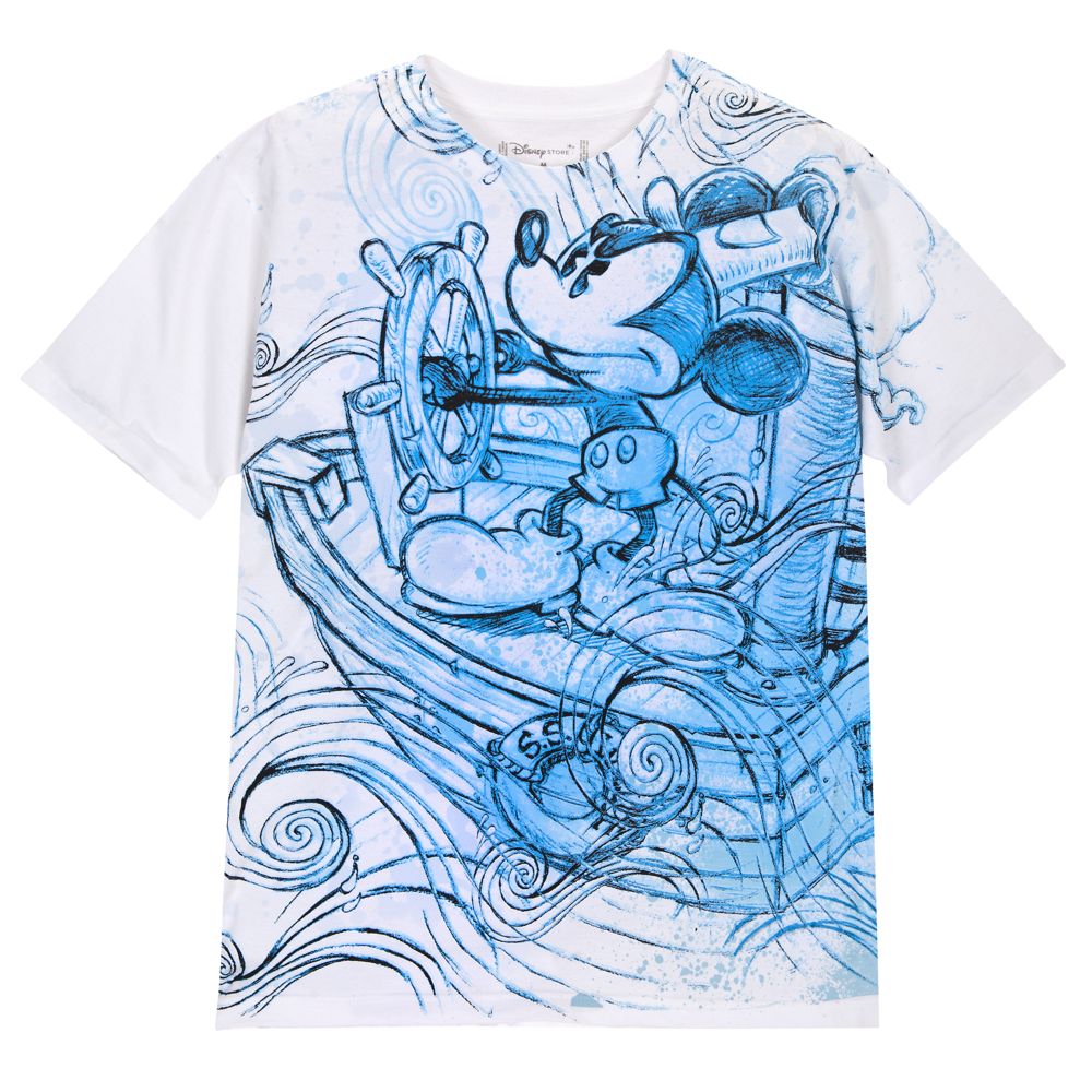 Steamboat Willie Mickey Mouse Tee for Men