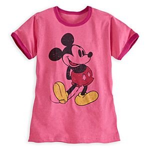 Mickey Mouse Ringer Tee for Women