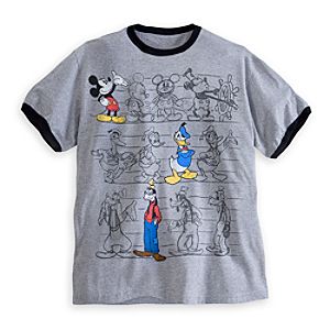 Mickey Mouse, Donald Duck, and Goofy Ringer Tee for Men