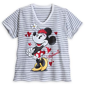 Minnie Mouse Striped Tee for Women - Plus Size