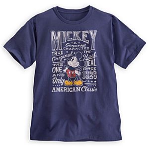 Mickey Mouse Text Tee for Men