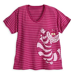 Cheshire Cat Striped Tee for Women - Plus Size