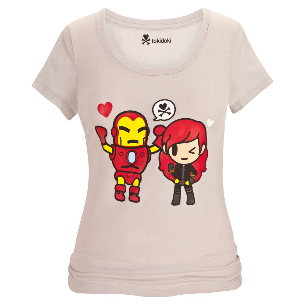 Iron Man and Black Widow Tee for Women by Tokidoki