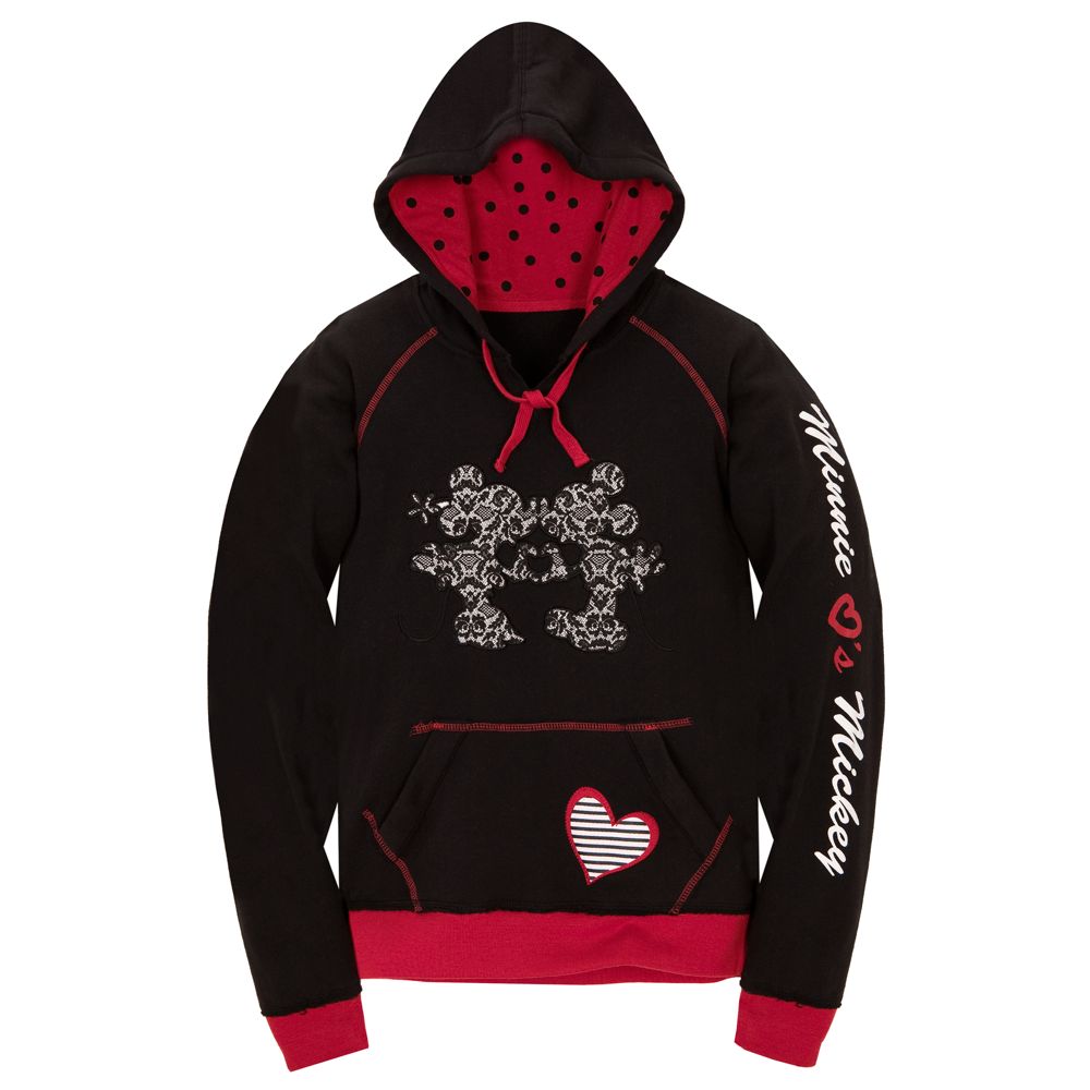 Lace Print Minnie and Mickey Mouse Hoodie For Women