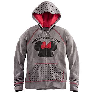Zip Fleece The Mickey Mouse Club Minnie Mouse Hoodie for Women