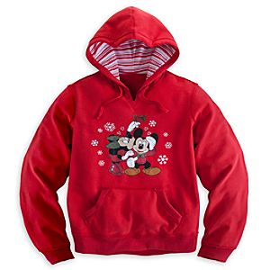 Minnie and Mickey Mouse Holiday Hoodie for Women - Plus Size