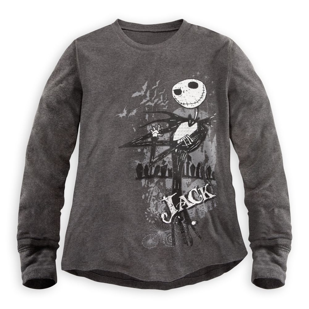 Long Sleeve Thermal Jack Skellington Tee for Men