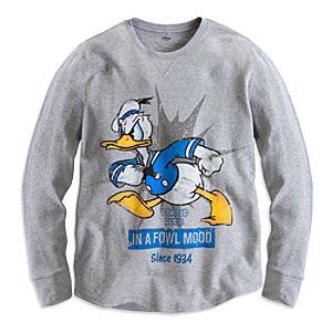 Donald Duck Long Sleeve Thermal Tee for Men