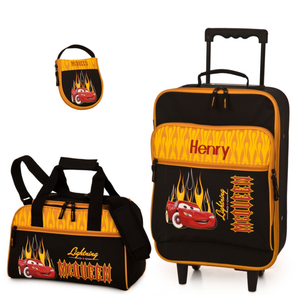 Personalized 3-Pc. Lightning McQueen Luggage Set