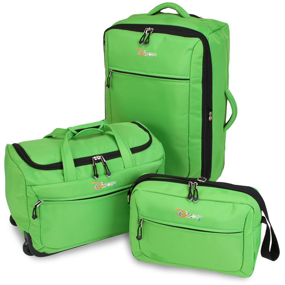Rolling Disney Luggage Set -- Green 3-Pc.
