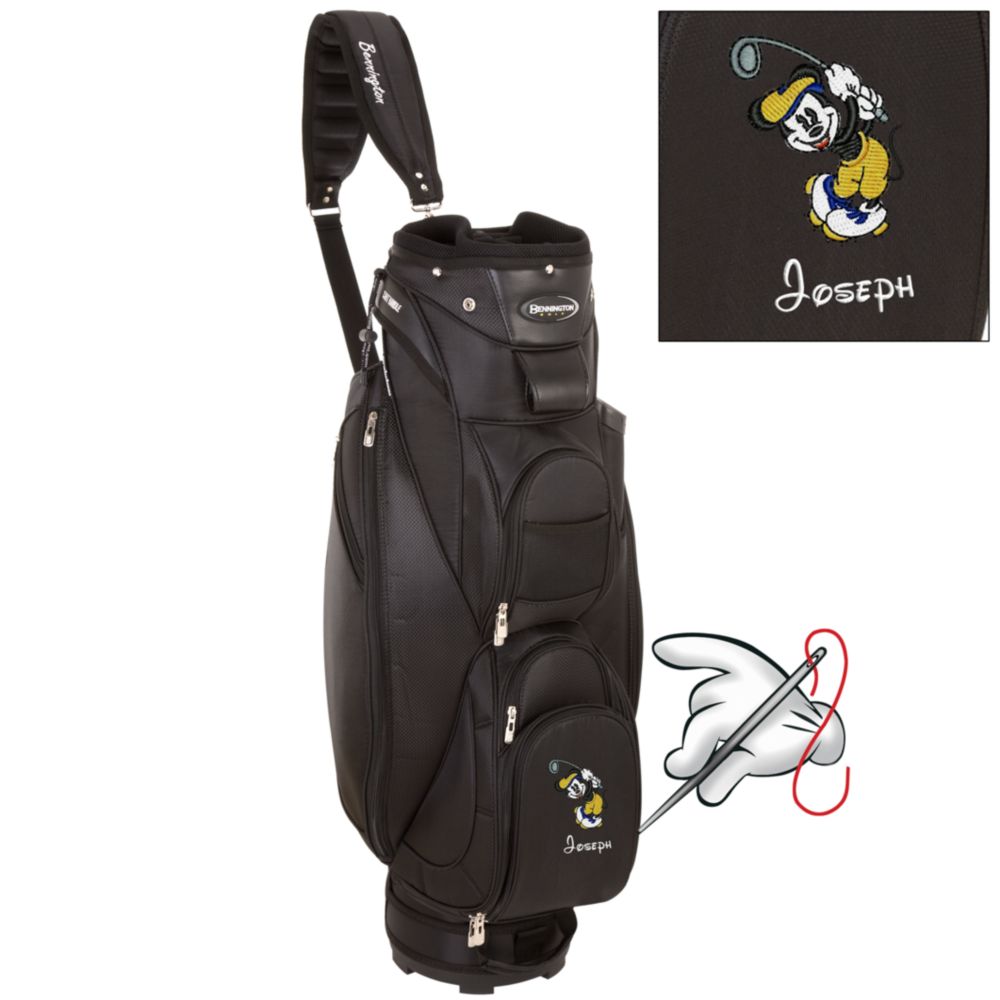 Personalized Bennington Mickey Mouse Golf Bag for Men -- Black