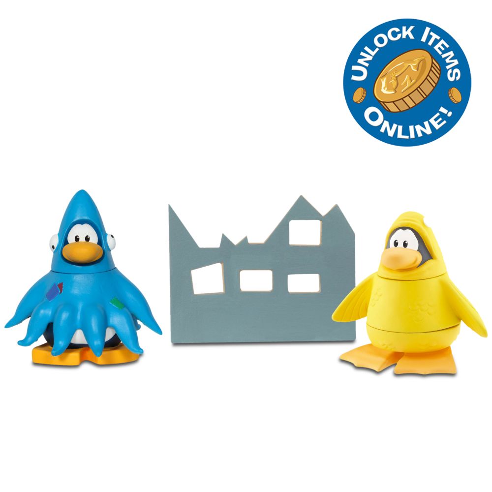Club Penguin Mix N Match Figure Pack -- 2 H -- Squidzoid and 12th Fish