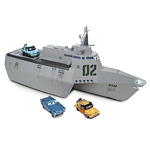 Cars 2 Combat Ship Play Set with 3 Die Cast Cars