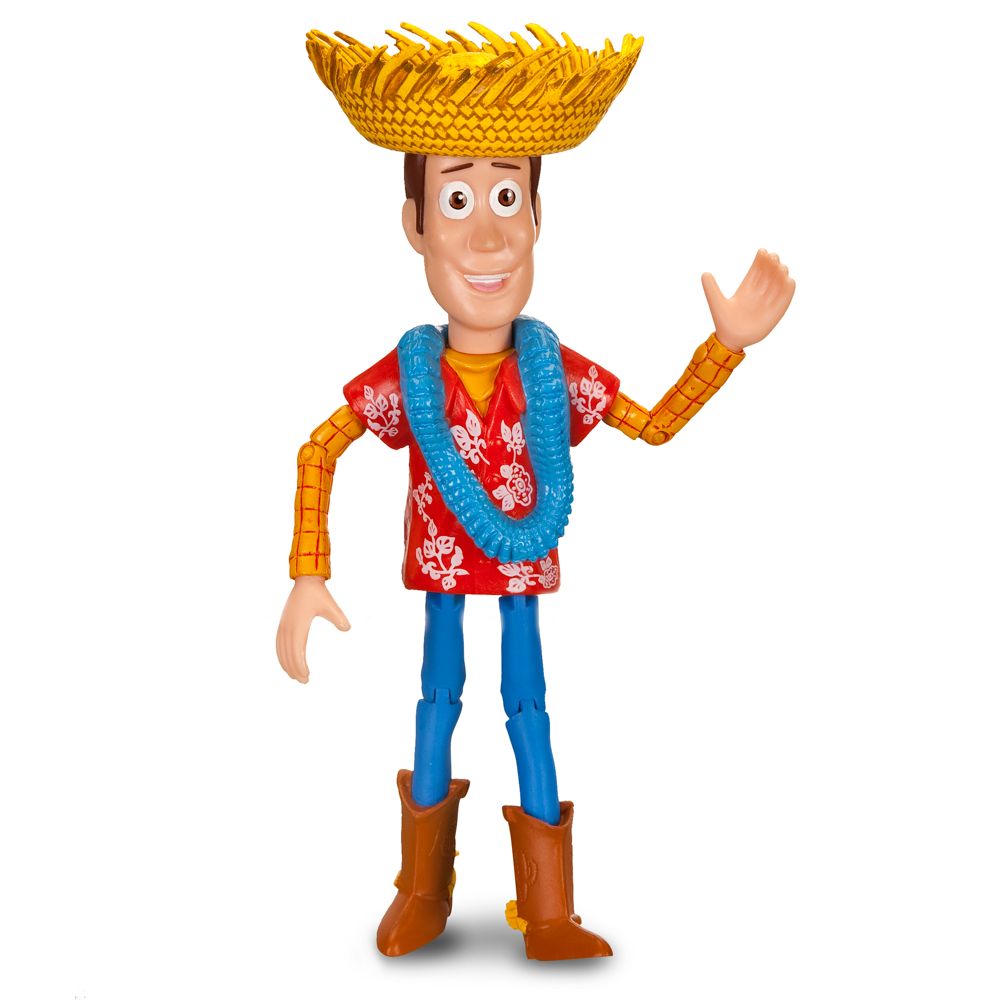 Toy Story Hawaiian Vacation Woody Action Figure -- 6 H -- With Build Trixie Part