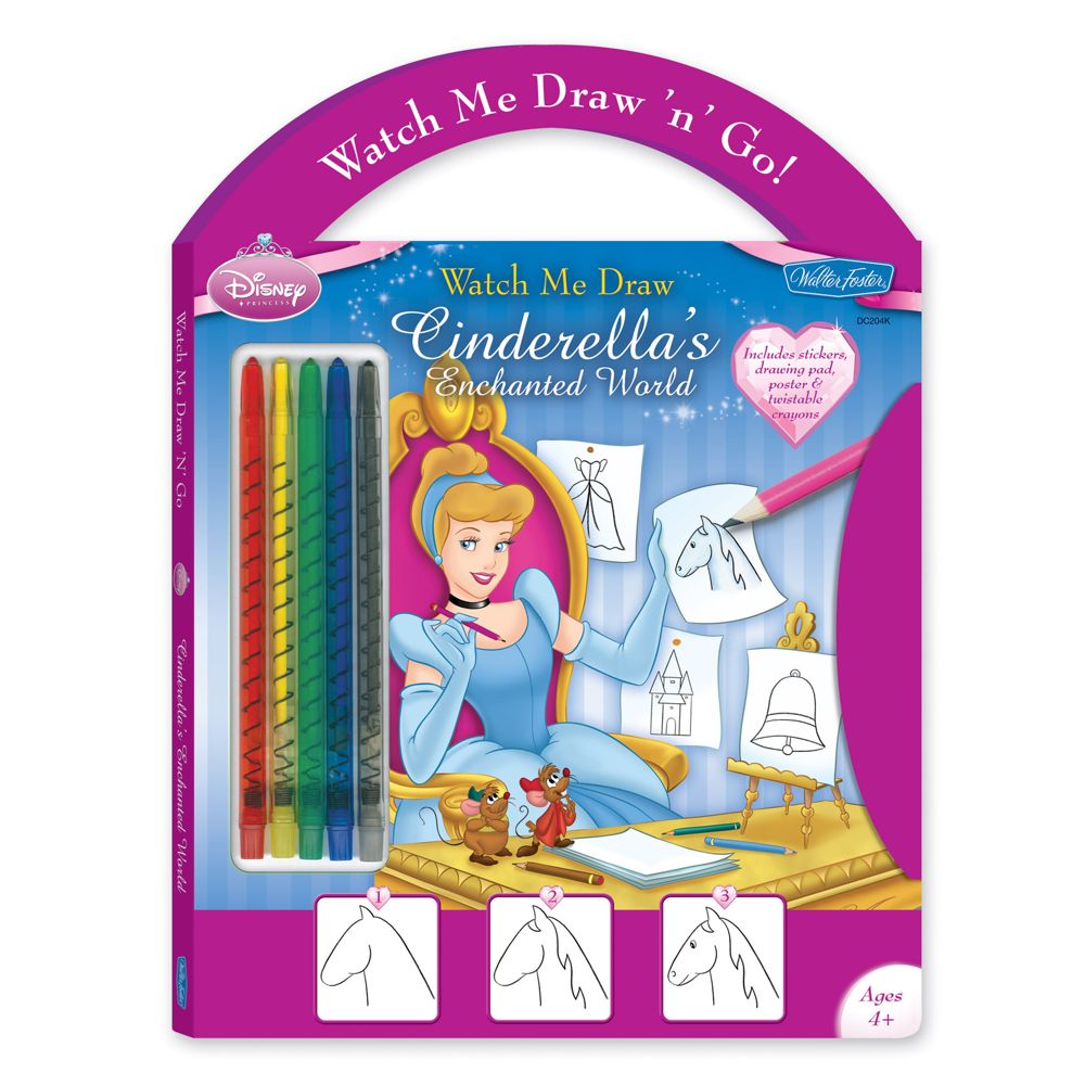 Watch Me Draw 'n' Go! Cinderella's Enchanted World Drawing Book & Kit