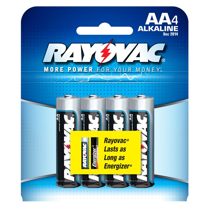 Rayovac AA Alkaline Batteries -- 4 Pc.