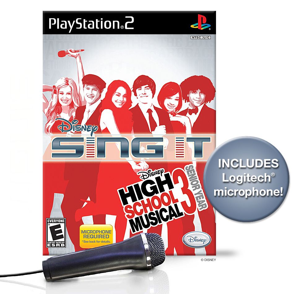 Disney Sing It: High School Musical 3: Senior Year for Sony PlayStation 2 with Microphone