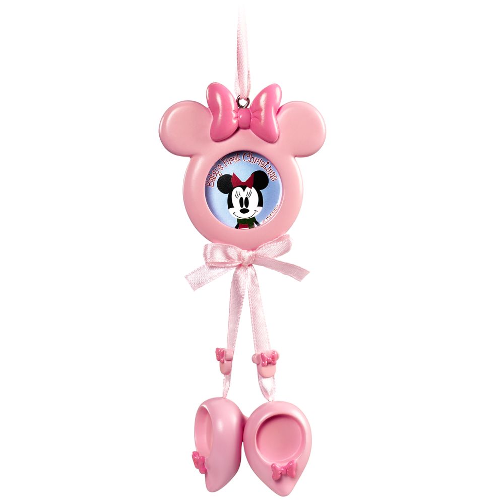 Baby's First Holiday Picture Frame Minnie Mouse Ornament -- 1 1/4''